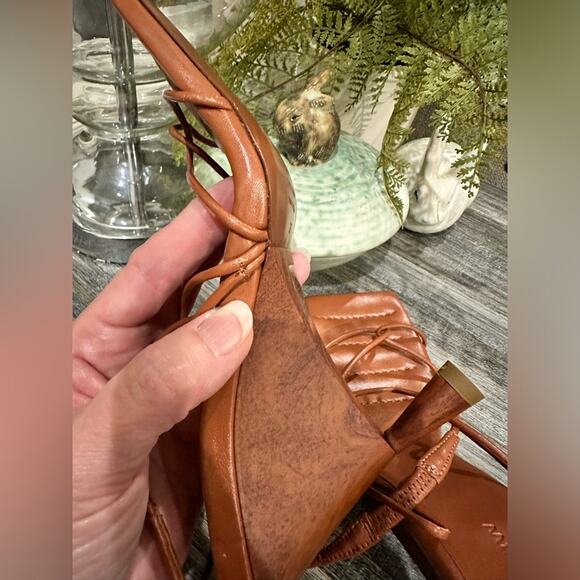 GIA BORGHINI / RHW
Strappy Leather Wedge Sandals - Picture 11 of 15